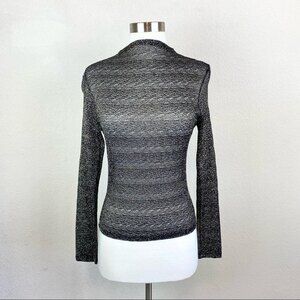 Axxess Top Gold & Black Metallic Long-Sleeve NWT